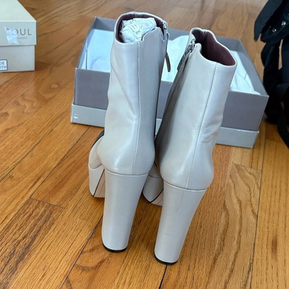 Franco Sarto Black and White Heeled Boots - Picture 2 of 3